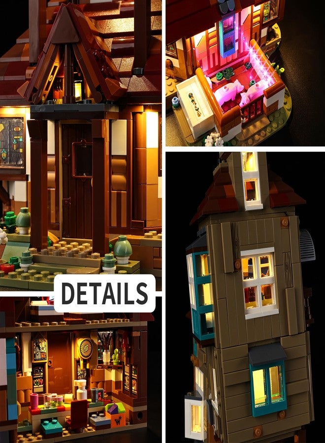 Kyglaring طقم إضاءة LED من Kyglaring متوافق مع مكعبات بناء Lego The Burrow - إصدار هواة الجمع 76437، ملحقات إضاءة مطورة لمجموعة نموذج 76437، مصابيح فقط (النموذج غير متضمن)، إصدار كلاسيكي - Image 5